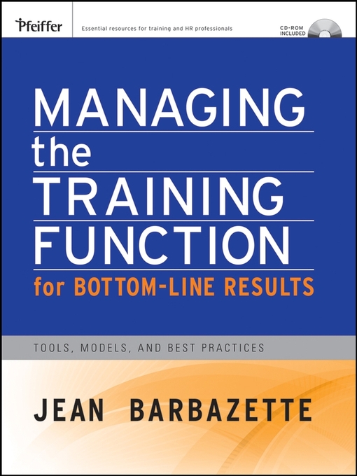 Title details for Managing the Training Function For Bottom Line Results by Darwin Porter - Available